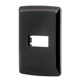 Tapa negra para inerrupor o omacorriene sencillo linea ialiana voleck